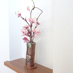 一点物【パンフラワー/和/パン粘土】フクロウさんとサクラさん～ほっこり心和む桜のパンフラワアレンジメント 5枚目の画像