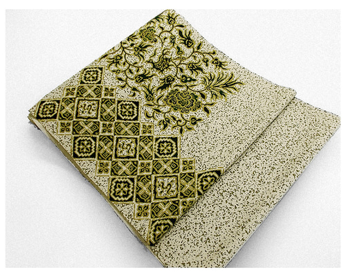 【メーカー再生品】 名古屋帯（ジャワ更紗鳥・草花文様）（グレー色） 和装小物（帯 着物・浴衣
