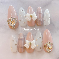No.6】 ネイルチップ☆ジェルネイル☆量産型☆綺麗系☆清楚系