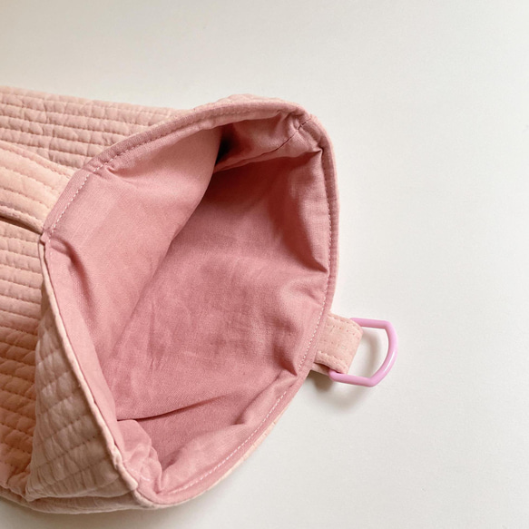 ヌビ シューズケース  ピンク  上履き袋·✩ ヌビ バッグ ピンク ◇入園入学に 2枚目の画像