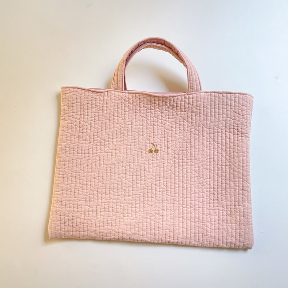ヌビ シューズケース  ピンク  上履き袋·✩ ヌビ バッグ ピンク ◇入園入学に 4枚目の画像