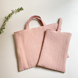 ヌビ シューズケース  ピンク  上履き袋·✩ ヌビ バッグ ピンク ◇入園入学に 3枚目の画像