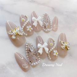 No.7】 ネイルチップ☆ジェルネイル☆量産型☆綺麗系☆清楚系