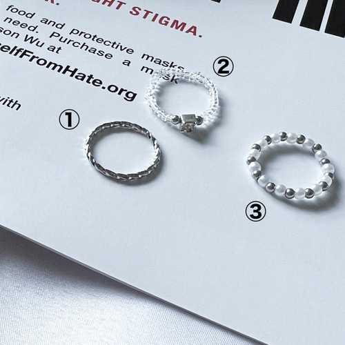 送料無料】 リング 指輪 3点 セット シルバー ビーズ シンプル 可愛い