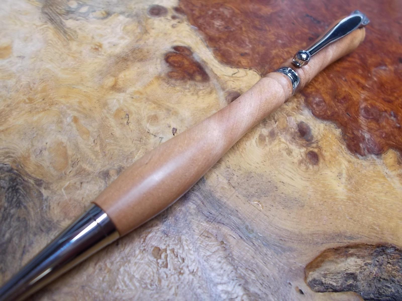 オノオレカンバの縮杢　フリクションボールペン　　ジュースアップ3/4やアクロインキ替え芯にも対応