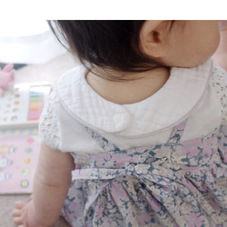 花柄シンプル　やわらかスタイ【綿100%】 7枚目の画像