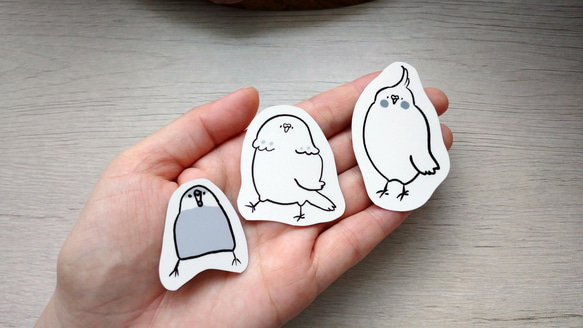 インコさんステッカーセット 1枚目の画像