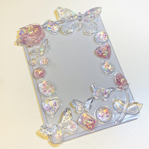 デコ硬質ケース トレカケースレジン ハンドメイド - M purple