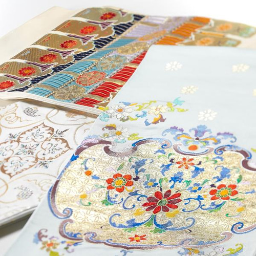 錦の伝統織物光峯 手織 本袋帯 彩綾葡萄唐草文錦 正絹 手織り 龍村光峯