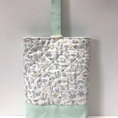 リバティプリント使用♪セオ♪キルティング♪レッスンバッグ♪上履き