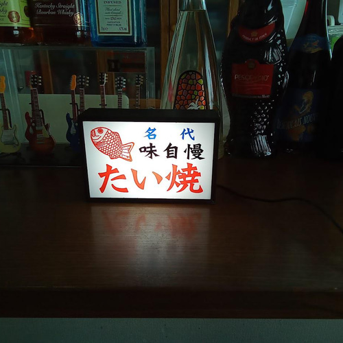 昭和　レトロ　赤鬼 電動 看板　祭り　屋台　アンティーク　ビンテージ たい焼き タイ焼き 鯛焼き お祭り 屋台 昭和 レトロ ミニチュア 看板