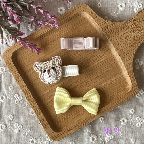 3点セット♪ No.9 ベビー キッズ ヘアクリップ ヘアアクセサリー