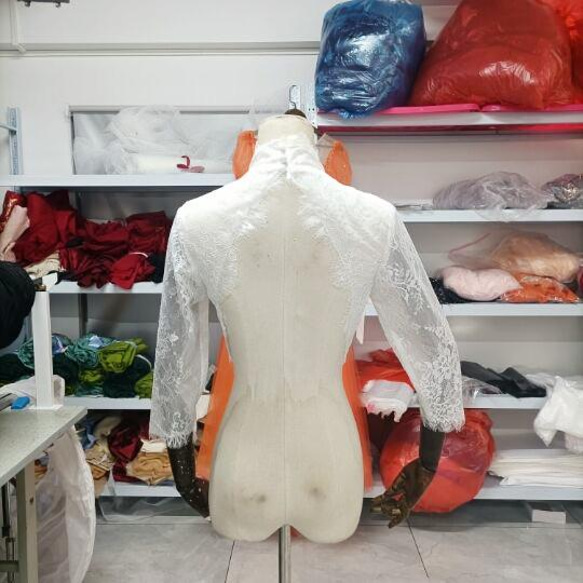 エレガント トップス ボレロ  魅惑の花レース　クルーネック  上品透け袖 5枚目の画像