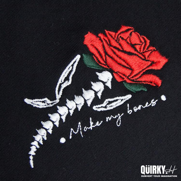 【Quirky.H】夜光玫瑰刺繡OVERSIZE短袖T-shirt 第10張的照片