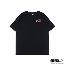 【Quirky.H】夜光玫瑰刺繡OVERSIZE短袖T-shirt 第6張的照片