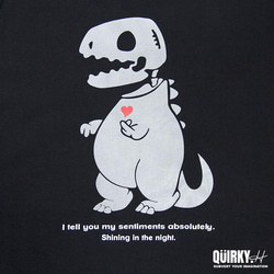 【Quirky.H】反光恐龍骨OVERSIZE短袖T-shirt 第11張的照片