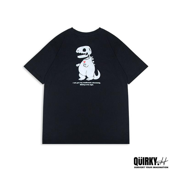 【Quirky.H】反光恐龍骨OVERSIZE短袖T-shirt 第8張的照片