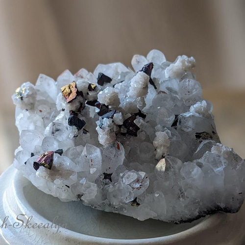 国産鉱物（極美）hi-ka-ruru様3点 Chalcopyrite】チャルコパイライト三角銅・ドロマイト＆クォーツ｜原石