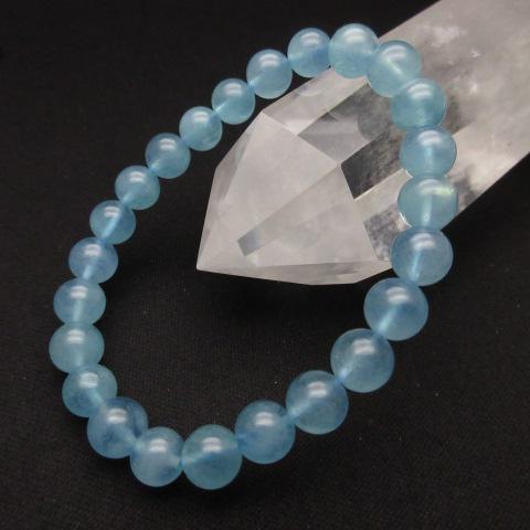 【高品質】/【アクアマリンブレスレット】/size(16㎝)/ミントブルー/モザンビーク産/3月誕生石/No.832t2