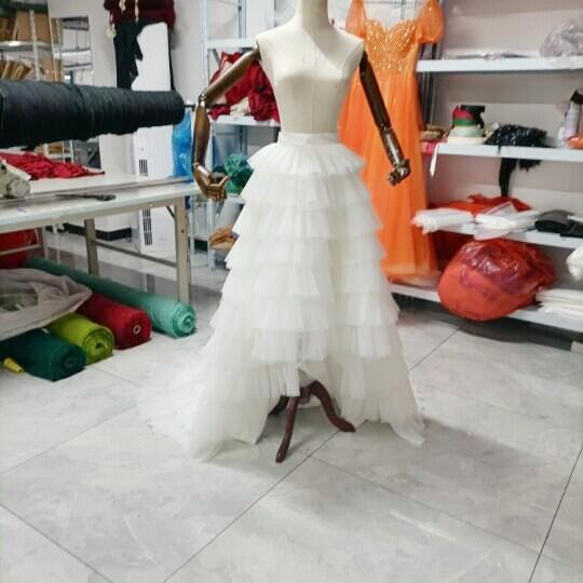 フィッシュテールチュールスカート　オーバースカート　ウエディングドレス　オーダー可能 1枚目の画像