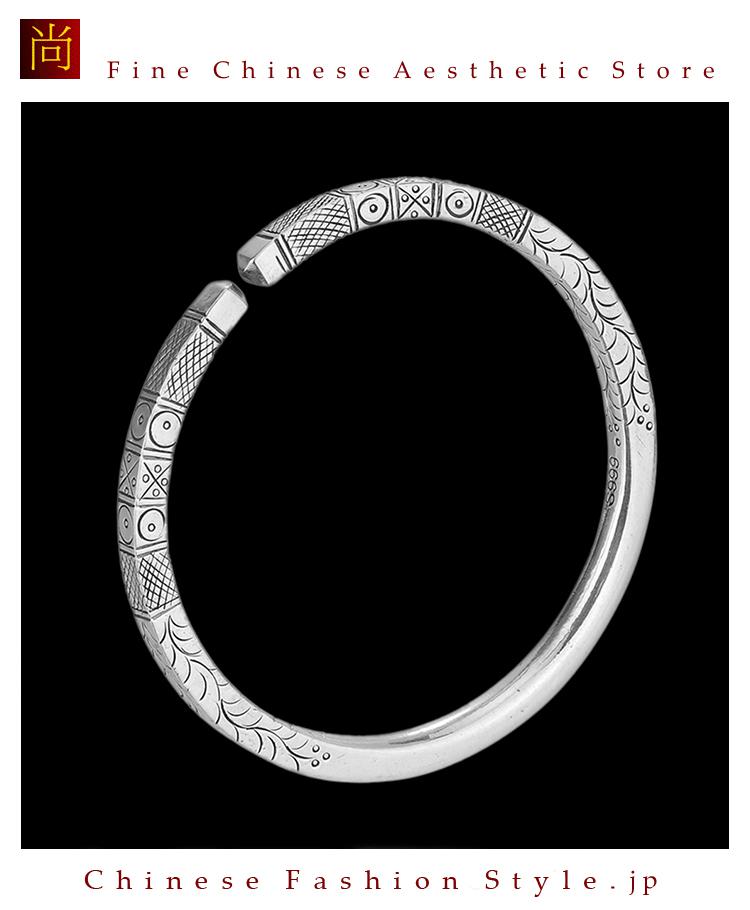 ピュアシルバー ブレスレット 999ハイコスチューム ジュエリー ハイクオリティク ラフト＃106