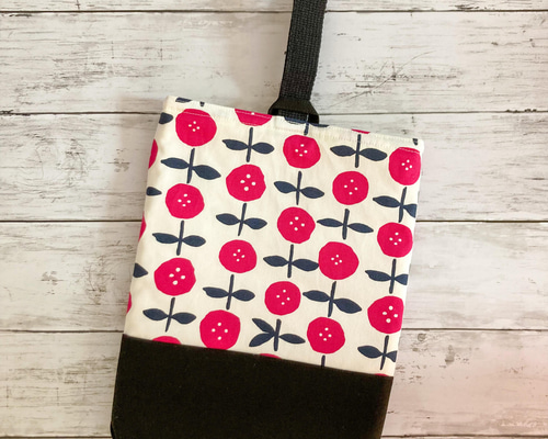 ボタンみたいなお花のシューズケース 入園 入学 上履き入れ シューズ