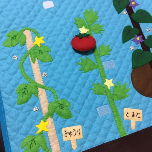 フェルトままごと☆香☆知育野菜タペストリー8種の野菜 おもちゃ