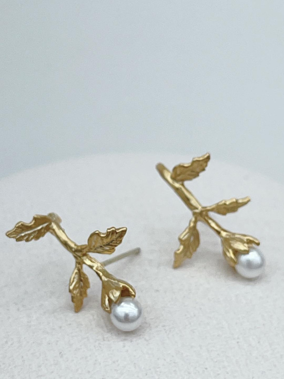 NaNa jewelry お花パールピアス 4枚目の画像