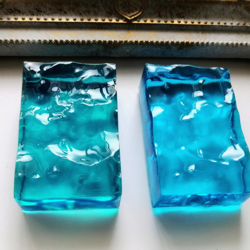 アクアブルーの海のオブジェ☆ / インテリア / レジン/ 置物 / 海の