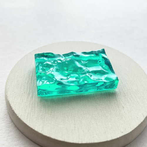 エメラルドグリーンの海のオブジェ / インテリア / レジン/ 置物 / 波