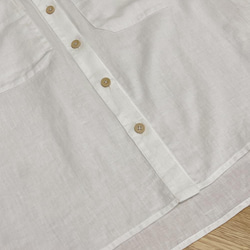 花瓣領泡泡袖襯衫|襯衫|春款|棉麻混紡|Sora-886 第19張的照片