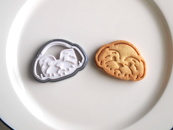 クッキー型　シーズーの顔 2枚目の画像