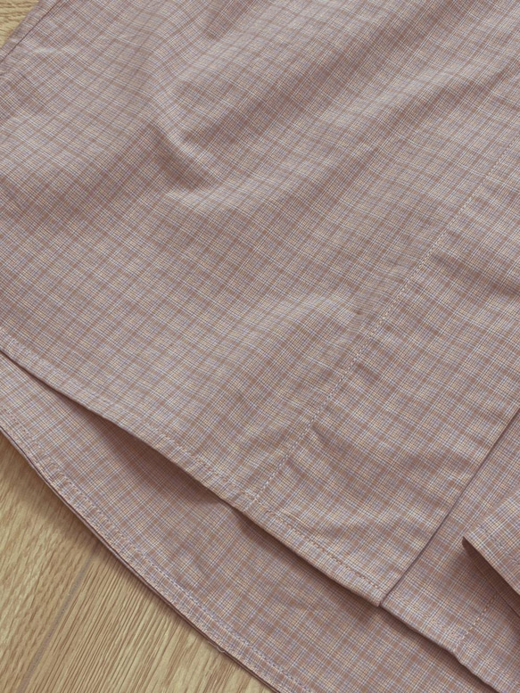 淡粉色格紋襯衫|襯衫|春款|棉|Sora-887 第18張的照片