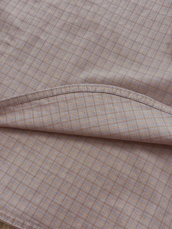 淡粉色格紋襯衫|襯衫|春款|棉|Sora-887 第19張的照片