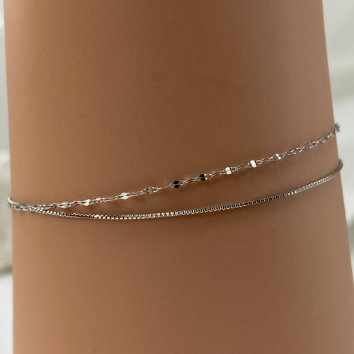 プラチナ 2連ブレスレット ブレスレット よーだ 通販 13511830｜Creema