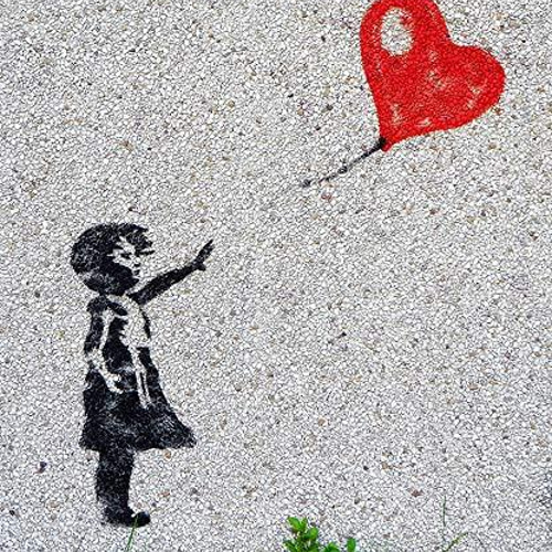 肉筆☆油絵☆F20号『赤い風船に手を伸ばす少女』右Banksy/模写 赤い風船に手を伸ばす少女」の作品解説。バンクシーの代表作