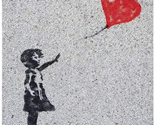 バンクシー『 赤い風船に手を伸ばす少女 』のマウスパッド：フォト