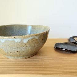 「母の日早割2022」松灰釉中鉢と豆皿セット 1枚目の画像