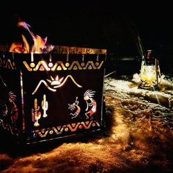 組立式焚き火台【ココペリヘキサライト】焚火　焚き火　焚き火台　キャンプ　アウトドア 2枚目の画像