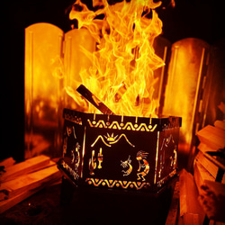 組立式焚き火台【ココペリヘキサライト】焚火　焚き火　焚き火台　キャンプ　アウトドア 1枚目の画像