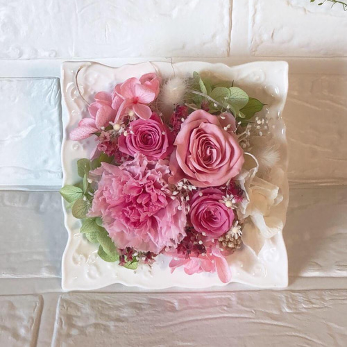 プリザーブドフラワー フラワーアレンジメント フレーム 誕生日 結婚  