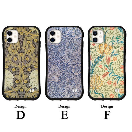 ウィリアムモリス スマホケース iPhone16e 15 14 13 pro SE iface型