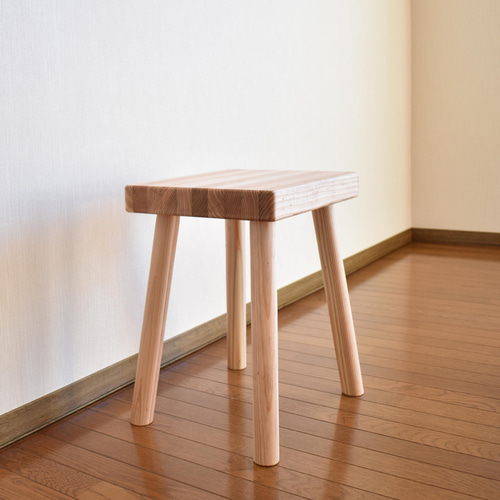 桧スツール角（ハンドメイド） 桧スツール角（ハンドメイド）