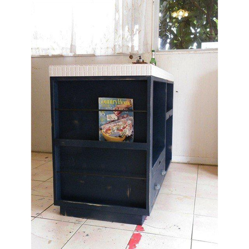 大幅値引きアイランドキッチン用オーダータイル カウンター タイルトップ アイランドキッチンカウンター ネイビーブルー キッチン