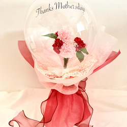 母の日　カーネーション　ブーケ　花束　バルーンフラワー　　フラワーバルーン 3枚目の画像