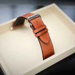 【新作】高級ブッテーロ革使用Apple Watch レザーベルト　レザーバンド　時計バンド D94 高級金具付け 6枚目の画像