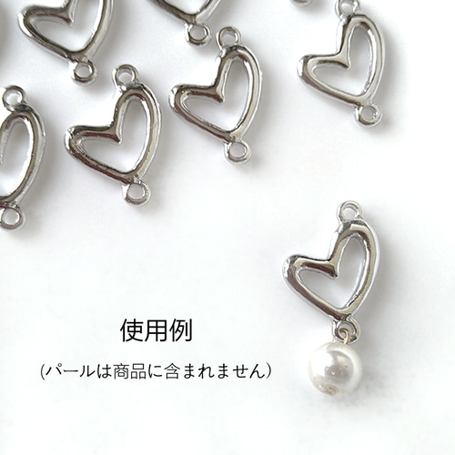 18kハート型チャーム 2個セット 18kハート型チャーム 2個セット チャーム アクセサリーパーツ