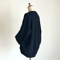 黒の大きめカーディガン　ウール100％ 5枚目の画像