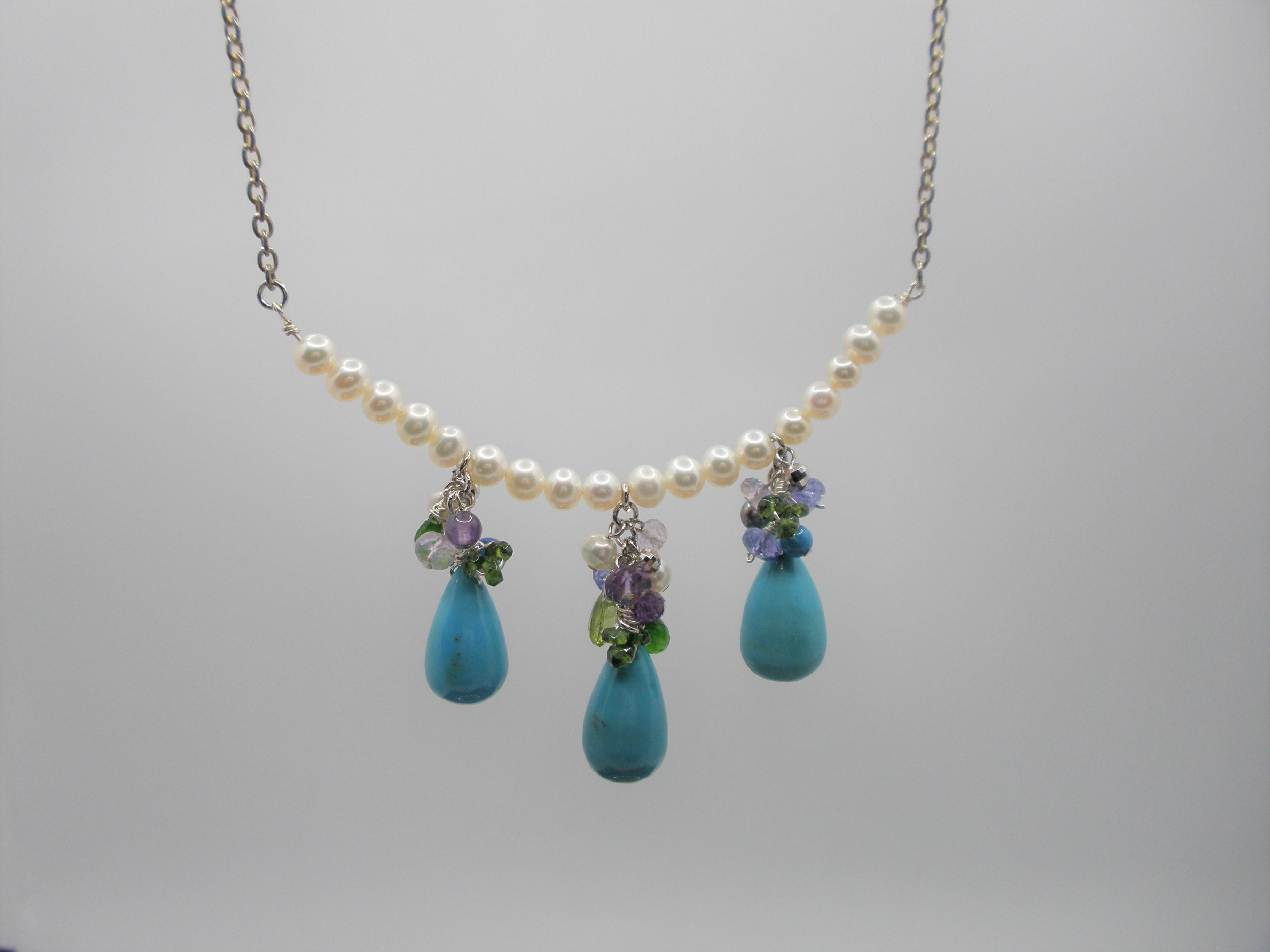 ”アリゾナトルコ石”のゴージャスなネックレス