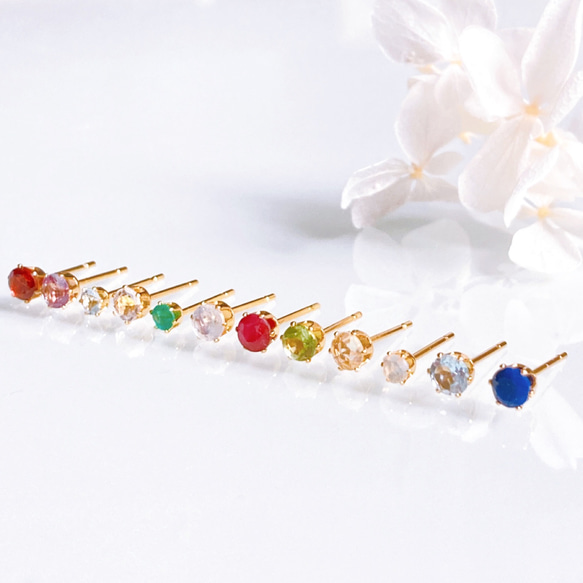 《4月誕生石》クリスタル水晶のラウンド大粒一粒ピアス　宝石質AAA　サージカルステンレス　または　14kgf 8枚目の画像